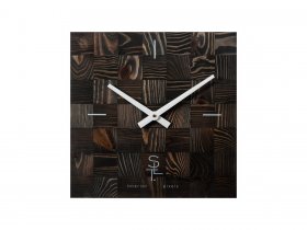 Часы настенные SLT 5195 CHESS BLACK WOOD в Керамкомбинате - keramkombinat.mebel-nsk.ru | фото
