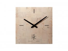 Часы настенные SLT 5196 CHESS WHITE WOOD в Керамкомбинате - keramkombinat.mebel-nsk.ru | фото