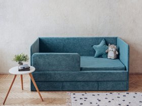 Диван-кровать Happy (бирюзовый) в Керамкомбинате - keramkombinat.mebel-nsk.ru | фото