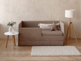 Диван-кровать Happy (капучино) в Керамкомбинате - keramkombinat.mebel-nsk.ru | фото