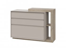 Комод 1200 22 J-Э Этна (дуб эндгрей/кашемир) в Керамкомбинате - keramkombinat.mebel-nsk.ru | фото