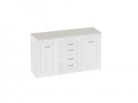 Комод 4 ящ 2 дв Манхэттен спальня в Керамкомбинате - keramkombinat.mebel-nsk.ru | фото