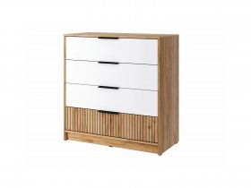 Комод КМ-001 Ивис (дуб крафт золотой/белый) в Керамкомбинате - keramkombinat.mebel-nsk.ru | фото