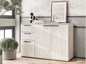 Комод Стандарт-3 NEW (дуб крафт белый) в Керамкомбинате - keramkombinat.mebel-nsk.ru | фото