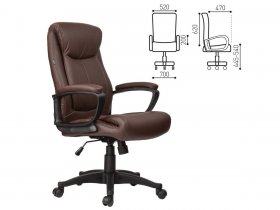 Кресло офисное BRABIX Enter EX-511, коричневое в Керамкомбинате - keramkombinat.mebel-nsk.ru | фото