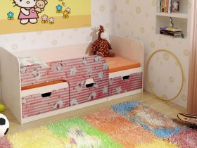 Кровать детская с ящиками 1,86 Минима Hello Kitty в Керамкомбинате - keramkombinat.mebel-nsk.ru | фото