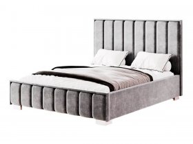 Кровать двуспальная с под.мех. 1,6м Мирабель (графит) в Керамкомбинате - keramkombinat.mebel-nsk.ru | фото