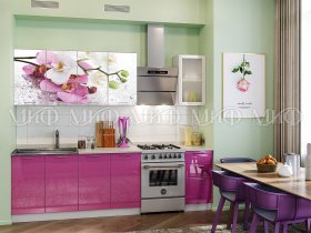 Кухонный гарнитур Орхидея (сиреневый) в Керамкомбинате - keramkombinat.mebel-nsk.ru | фото