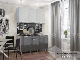 Кухонный гарнитур Титан 1,5 м в Керамкомбинате - keramkombinat.mebel-nsk.ru | фото