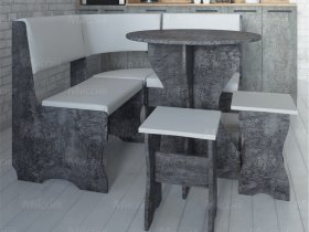Кухонный уголок Лотос  (цемент темный к/з White) в Керамкомбинате - keramkombinat.mebel-nsk.ru | фото