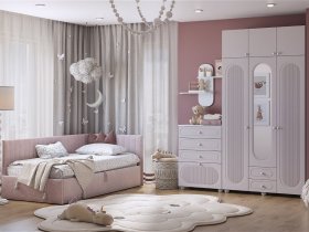 Модульная детская Милана (белое дерево/сакура) в Керамкомбинате - keramkombinat.mebel-nsk.ru | фото