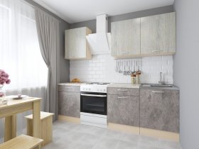 Модульная кухня Йота (пикард/цемент) в Керамкомбинате - keramkombinat.mebel-nsk.ru | фото