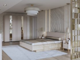 Модульная спальня Одетта (дуб эндгрей/меланж) в Керамкомбинате - keramkombinat.mebel-nsk.ru | фото