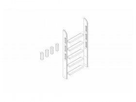 Пакет №10 Прямая лестница и опоры для двухъярусной кровати Соня в Керамкомбинате - keramkombinat.mebel-nsk.ru | фото