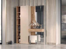 Прихожая Ева (кашемир/дуб вотан) в Керамкомбинате - keramkombinat.mebel-nsk.ru | фото