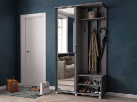 Прихожая «Ларго-2» (графит серый) в Керамкомбинате - keramkombinat.mebel-nsk.ru | фото