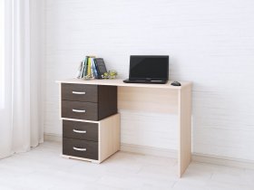 Стол письменный Сити-2 (венге/дуб молочный) в Керамкомбинате - keramkombinat.mebel-nsk.ru | фото