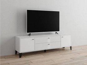 Тумба под ТВ Парус-10 (белый/белый снег) в Керамкомбинате - keramkombinat.mebel-nsk.ru | фото
