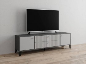 Тумба под ТВ Парус-10 (графит/светло-серый) в Керамкомбинате - keramkombinat.mebel-nsk.ru | фото